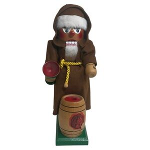 VINTAGE STEINBACH NUTCRACKER BACCHUS MONK WINE MAKER ITEM# S667 14” TALL